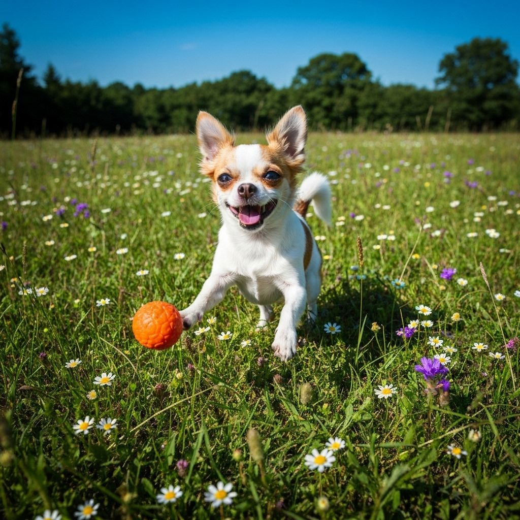 Happy chihuahua in natural setting